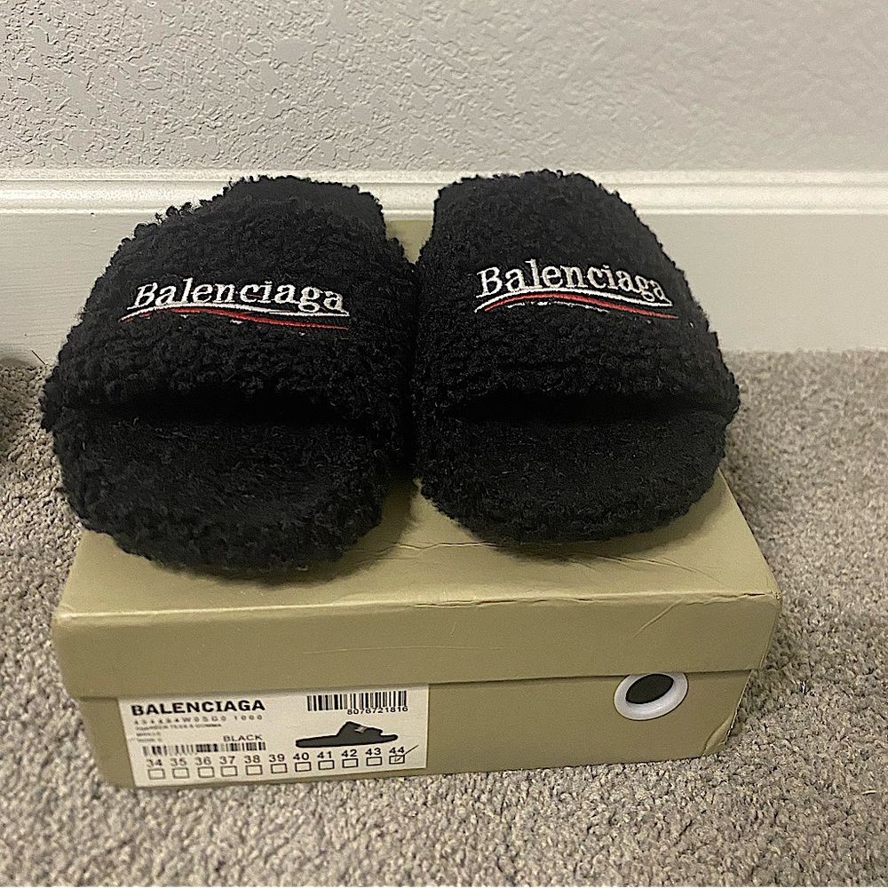 Balenciaga Fur Slides